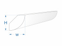 Listwa ozdobna przysufitowa ćwierćwałek F14 30x30mm sztukateria